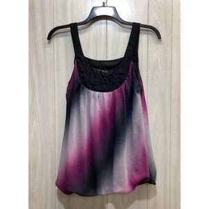 WRAPPER Women's (Size XL) Sleeveless Round Rose Accent Neck Balloon Bottom Shirt